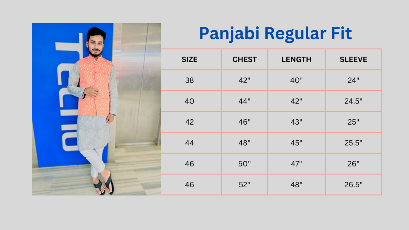 modina garments panjabi siae chart